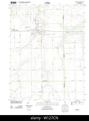 USGS TOPO Mapa IL Illinois Pawnee 20120816 TM Restauración Foto de stock