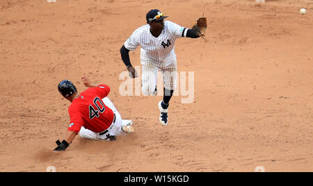 Boston Red Sox third base coach Carlos Febles (53) before a spring training  baseball game against the Miami Marlins on March 5, 2023 at JetBlue Park in  Fort Myers, Florida. (Mike Janes/Four