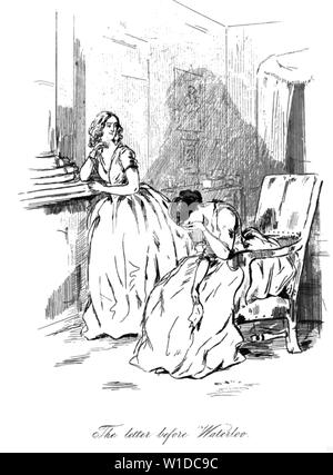 WILLIAM Makepeace Thackeray (1811-1863), novelista británico. Uno de sus grabados para Vanity Fair. Foto de stock
