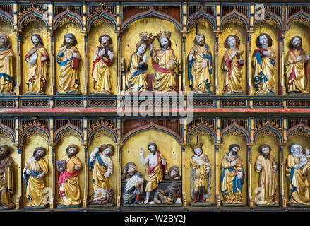 Dinamarca, Zelanda, Copenhague, El Museo Nacional, el cristiano del siglo xiv altar detalle