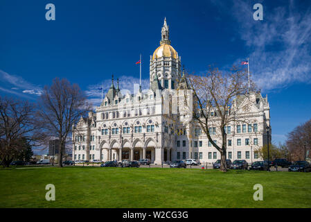 Estados Unidos, Connecticut, Hartford, Connecticut State Capitol, exterior Foto de stock