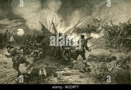 'La Batalla de Marston Moor', (2 de julio de 1644), 1890. Creador: Desconocido. Foto de stock