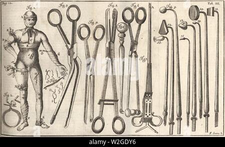 Chirurgisches Gerät 1749. Foto de stock