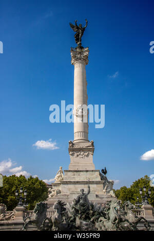 Monument aux Girondins, Trevi , la place des Quinconces, en Burdeos, Francia Foto de stock