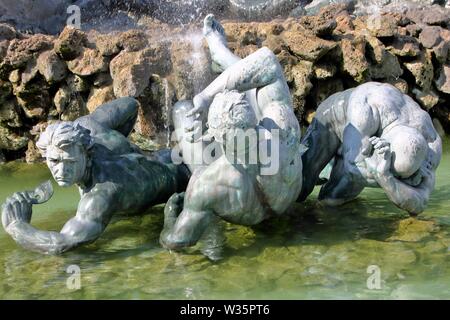Monument aux Girondins, Trevi (detalle), la place des Quinconces, en Burdeos, Francia Foto de stock