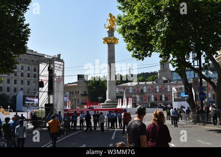 Las celebraciones del Día de la independencia de Georgia, el 26 de mayo de 2019, la Plaza de la libertad, Tbilisi, Georgia Foto de stock
