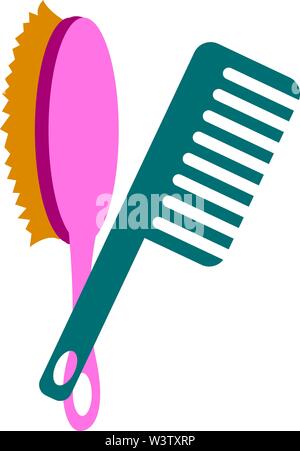 Peine Cepillo Rosa Icono De Estilo De Dibujos Animados Imagen Vector De Stock Alamy