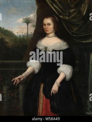 Retrato de Dina Lems, esposa de Jan Valckenburgh, esposa de Jan  Valckenburgh, retrato de la Dina Lems (dec. 1675), esposa de Jan  Valckenburgh (1623-1667), director general de la costa de Guinea, que