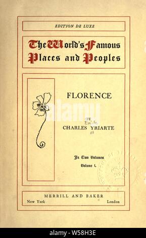 Florencia : Yriarte, Charles émile, 1832-1898 Foto de stock