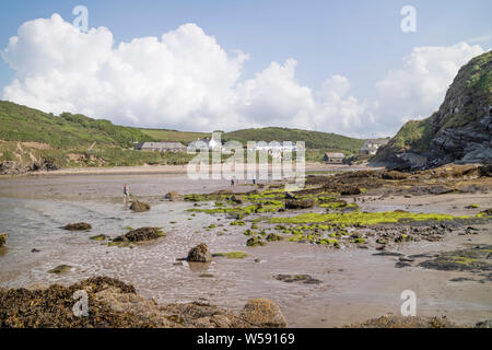 Nolton Haven Playa, Parque Nacional de la costa de Pembrokeshire, Gales, Reino Unido Foto de stock