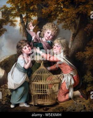 Los niños Synnot por Joseph Wright de Derby (1734-1797), óleo sobre lienzo, 1781 Foto de stock