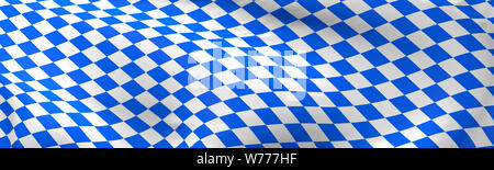 Bandera de Baviera utilizando como telón de fondo, 3D rendering panorama Foto de stock