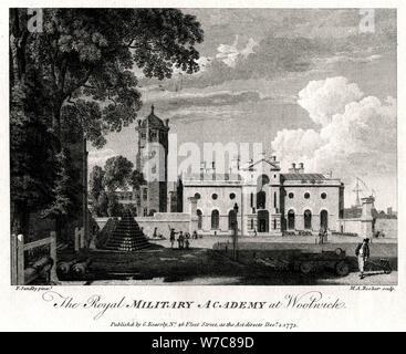 "La Real Academia Militar de Woolwich, Londres, 1775. Artista: Michael Angelo Rooker Foto de stock