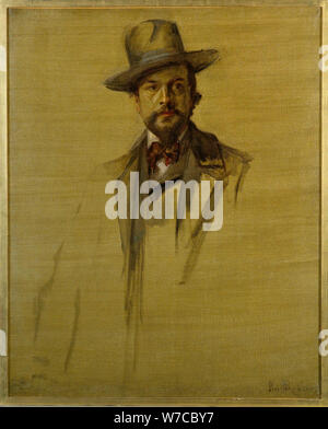 Retrato del compositor Claude Debussy (1862-1918). Foto de stock