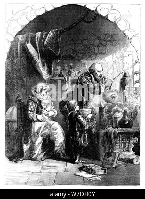 Sir Walter Raleigh (1554-1618) en la cárcel, c1902. Artista: Desconocido Foto de stock