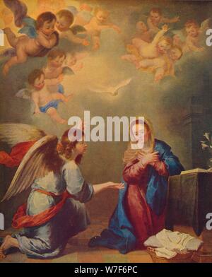 'La Anunciación', (La Anunciación), 1660, (c1934). Artista: Bartolomé Esteban Murillo. Foto de stock
