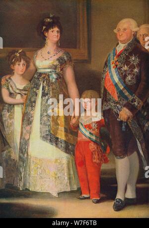 "La familia de Carlos IV (Grupo central)", (La familia de Carlos IV), 1800, (c1934). Artista: Francisco de Goya.