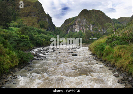 Río Baiyer en Western Highlands, Papua Nueva Guinea Foto de stock