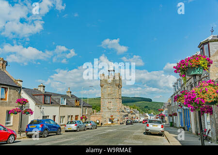 Dufftown clocktower - vistas Foto de stock