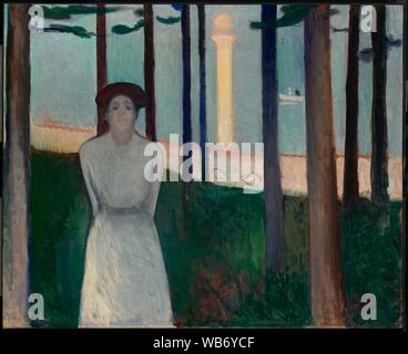 Edvard Munch - Sueño de una noche de verano. La voz (1893). Foto de stock