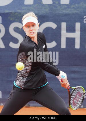 Nuremberg, Alemania - 20 de mayo de 2019: el tenista estadounidense Alison Riske al Euro 250.000 WTA Versicherungscup 1ª ronda del torneo principal coincida con un draw Foto de stock