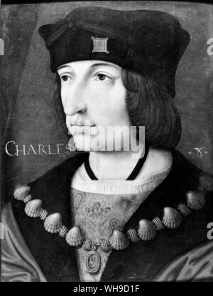 Carlos VIII, rey de Francia (1470-1498), rey desde 1483, cuando sucedió a su padre, Luis XI. Foto de stock