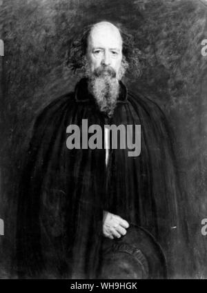 Lord Alfred Tennyson (1809-1892), por Sir John Millais, 1881. Poeta inglés y poeta laureado de 1850-92. Foto de stock