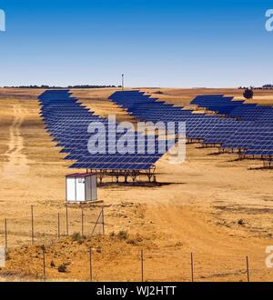 Campo de panel solar en Asturias españa Foto de stock