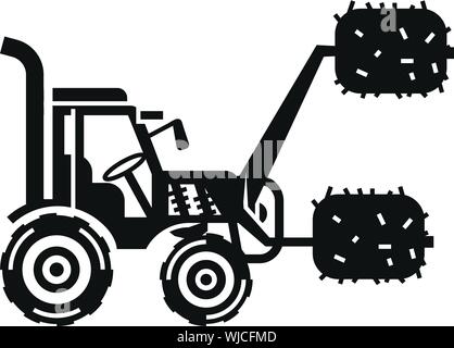 Icono de tractor agrícola de elevación. Simple Ilustración de tractor agrícola de elevación icono vectoriales para diseño web aislado sobre fondo blanco. Ilustración del Vector