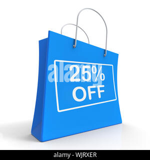 Bolsa de compras muestra Venta Descuento 25% Off 25 Foto de stock