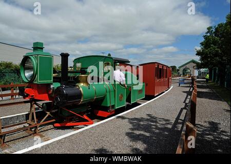 El monorraíl Lartigue, un patrimonio único ferrocarril en Listowel, Co Kerry, Irlanda. Foto de stock