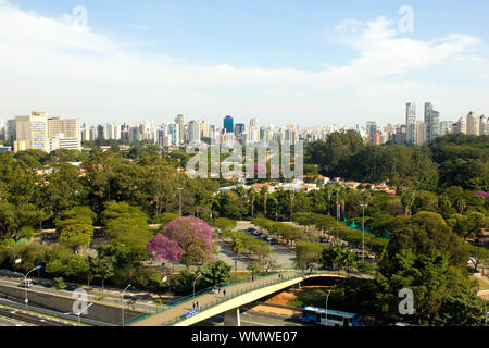 La ciudad de Sao Paulo, Brasil. Vista aérea del horizonte. Foto de stock