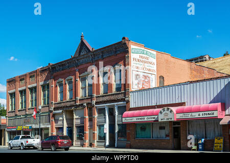 Washington, región Palouse, Colfax, el centro histórico, la calle principal Foto de stock