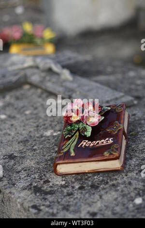 Lamenta MEMORIAL signos en tumbas CIMITERY Libro de cer mica