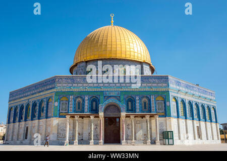 Israel, del Distrito de Jerusalén, Jerusalén. La cúpula de la roca en el Monte del Templo.