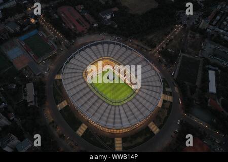 Estadio Nacional de Bucarest drone Foto de stock
