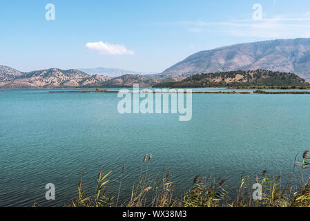 Lago Butrint, Butrint, Saranda, Albania, Europa Foto de stock