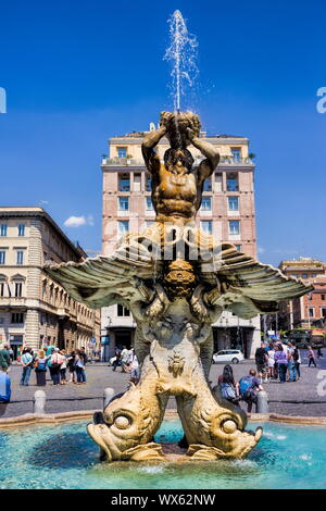 Roma, fuente Triton Foto de stock
