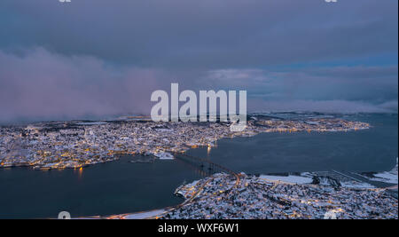 La ciudad de Tromso en invierno