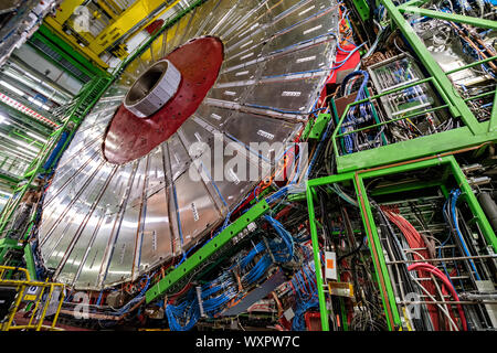 Detector CMS en el LHC, el CERN TÚNEL Foto de stock