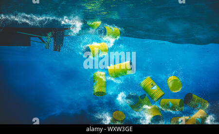 Barril de desechos tóxicos Fotografía de stock - Alamy