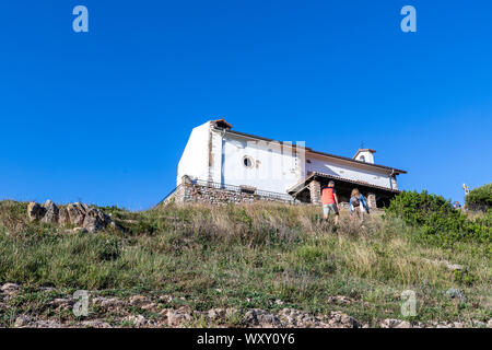 Capilla de San Telmo, La Ermita de San Telmo, Zumaia, País Vasco, España Foto de stock