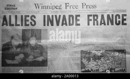 D-Day newspaper Banque D'Images