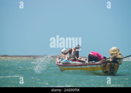 Dans la pêche, Piauí Barra Grande Banque D'Images