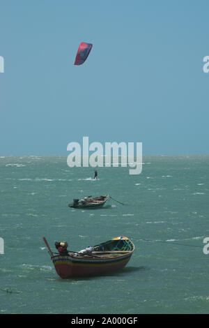 Le kitesurf au Brésil Banque D'Images