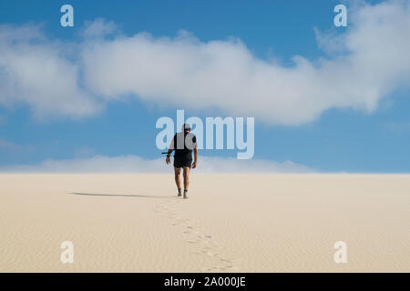 Trekking à Lençóis Maranhenses Banque D'Images