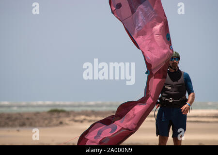 Kiteboard au Brésil Banque D'Images