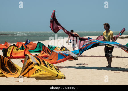 Kiteboard au Brésil Banque D'Images