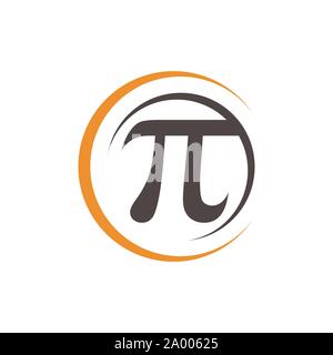 Signe mathématique élégant symbole pi logo design illustrations vectorielles Illustration de Vecteur