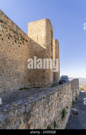 Alcaudete château vue panoramique vue aérienne en Andalousie Espagne Banque D'Images